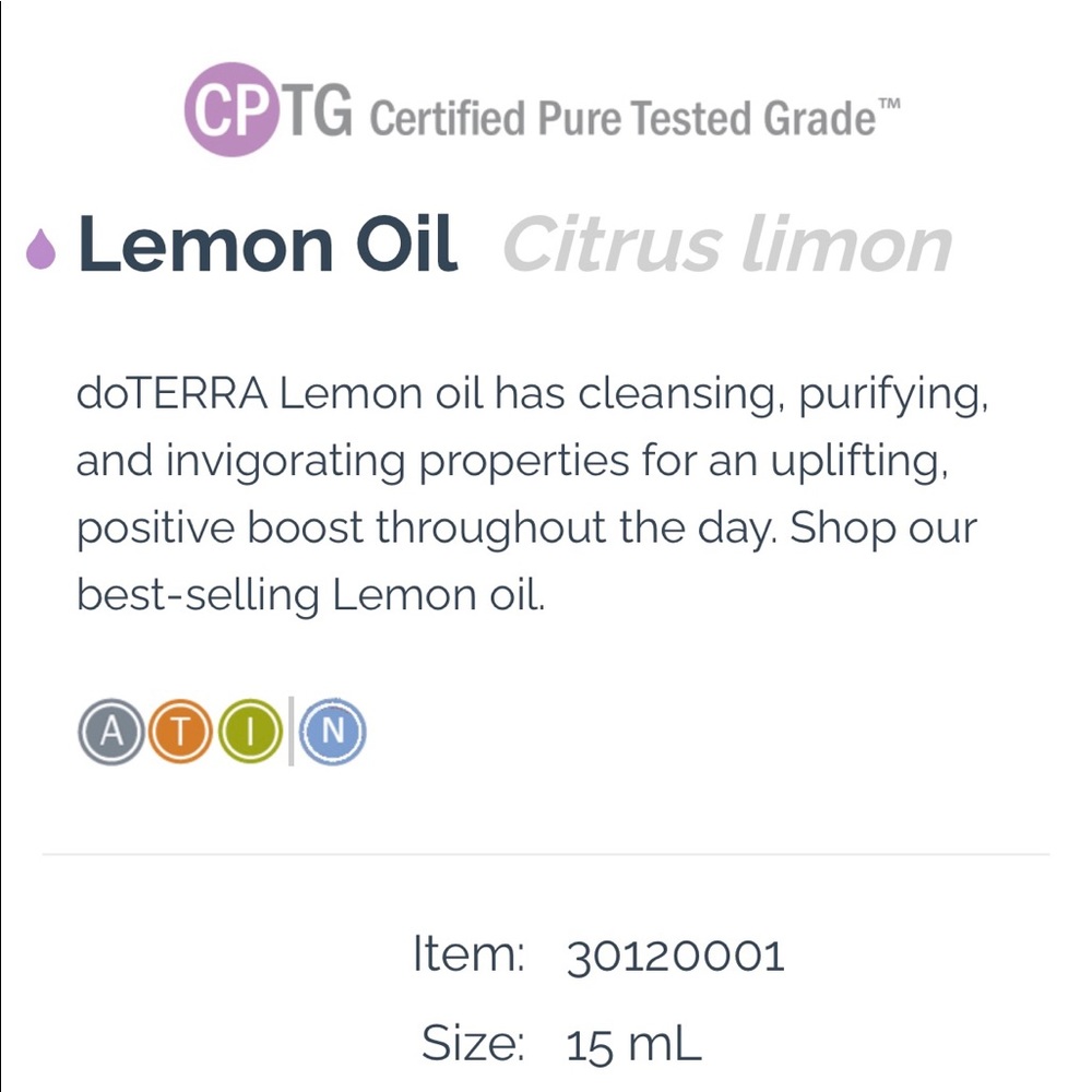 doTERRA Lemon π Essential Oil - Picture 3 of 3